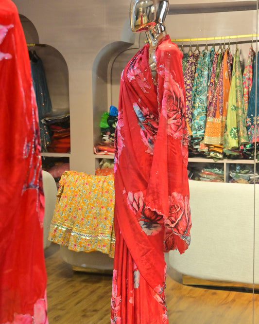 Red saree online Jaipur