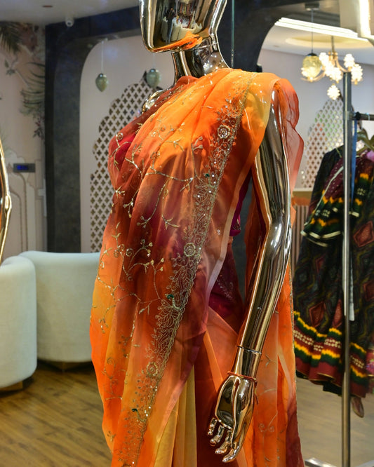 Embroidered saree online
