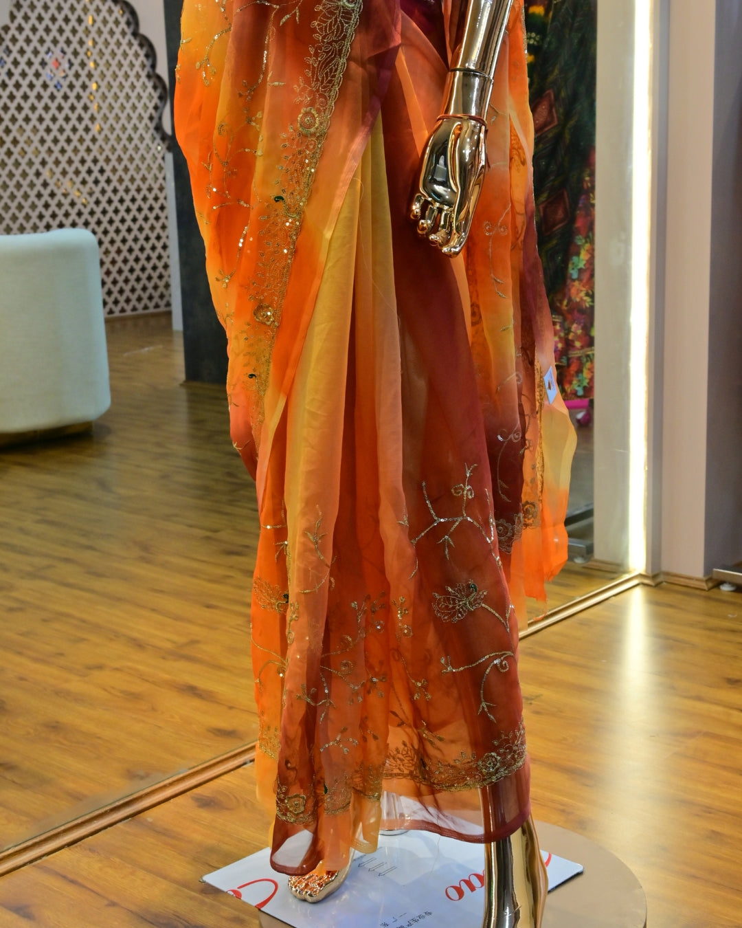 Wedding party wear saree