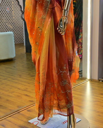 Wedding party wear saree